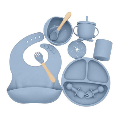 10-Piece Food-Grade Silicone Cutlery Set – FDA Certified Baby Feeding Utensils, Heat-Resistant & BPA-Free (Multiple Colors)