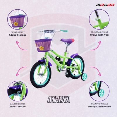 Athena 12" Kids Bicycle - Shamrock Green