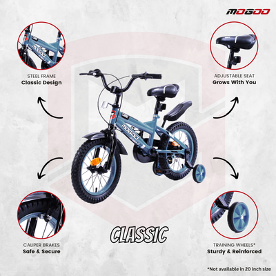 Classic 12" Kids Bicycle - Grey