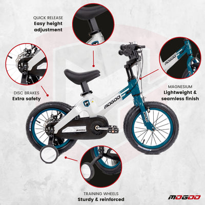 Spark Kids Magnesium Bike - 14 Inch - Turquoise