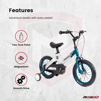 Spark Kids Magnesium Bike - 14 Inch - Turquoise