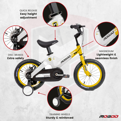 Spark Kids Magnesium Bike - 14 Inch - Yellow