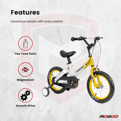 Spark Kids Magnesium Bike - 14 Inch - Yellow