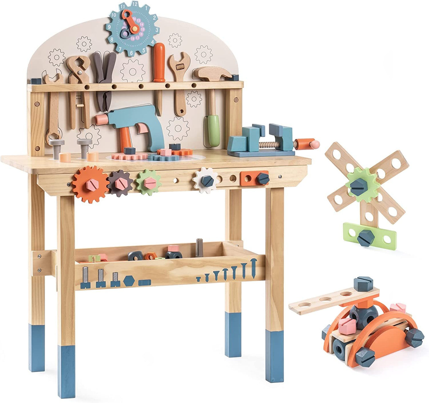 Kids Workbench Play Set | Pretend Tool Bench Toy Workshop for Toddlers & Boys | Educational Role Play Construction Set