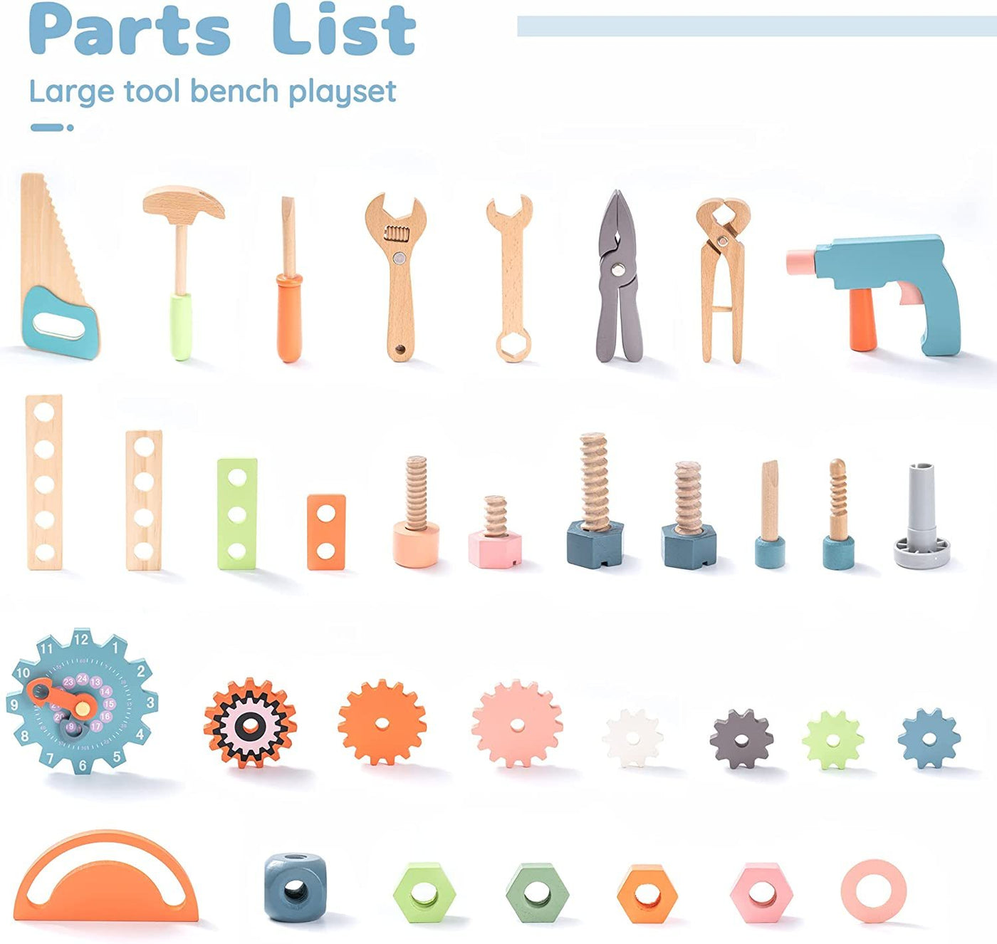 Kids Workbench Play Set | Pretend Tool Bench Toy Workshop for Toddlers & Boys | Educational Role Play Construction Set