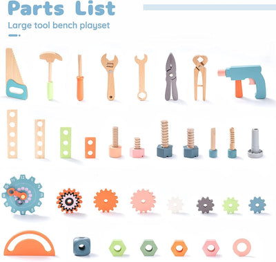 Kids Workbench Play Set | Pretend Tool Bench Toy Workshop for Toddlers & Boys | Educational Role Play Construction Set