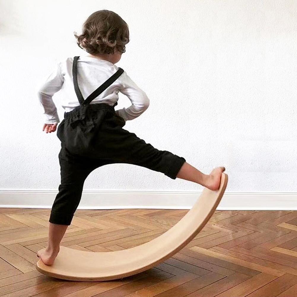 Wooden Balance Board for Kids | Montessori Sensory Training Seesaw | Wooden Wobble Board for Balance & Coordination – 50kg Load Capacity