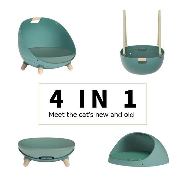 2-in-1 Convertible Cat Nest & Swing The Ultimate Year-Round Retreat