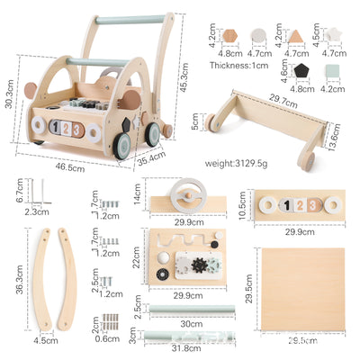 Montessori Wooden Baby Walker | Multifunctional High Landscape Toy
