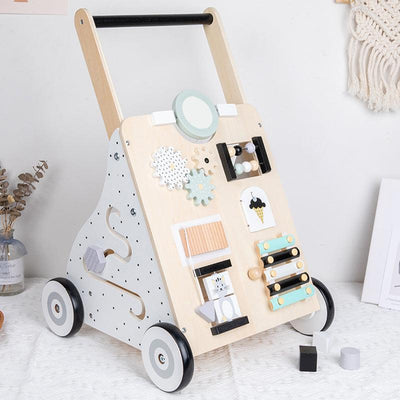 Simple & Stylish Wooden Baby Walker – Toddler Learning Walker Toy