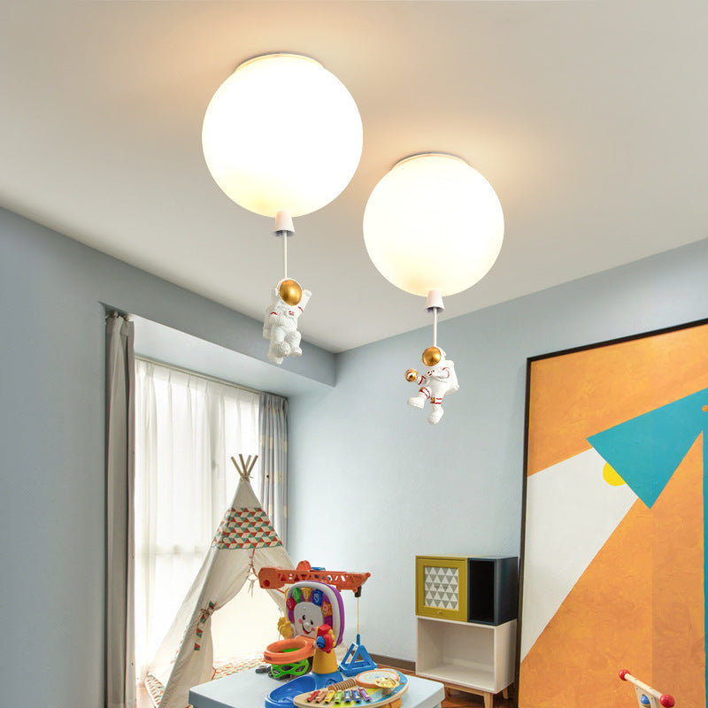 Astronaut Creative Ceiling Lamp for Kids Room | Nordic Resin LED Chandelier for Bedroom & Nursery Décor | Moon, Slam Dunk & Walking Astronaut Designs