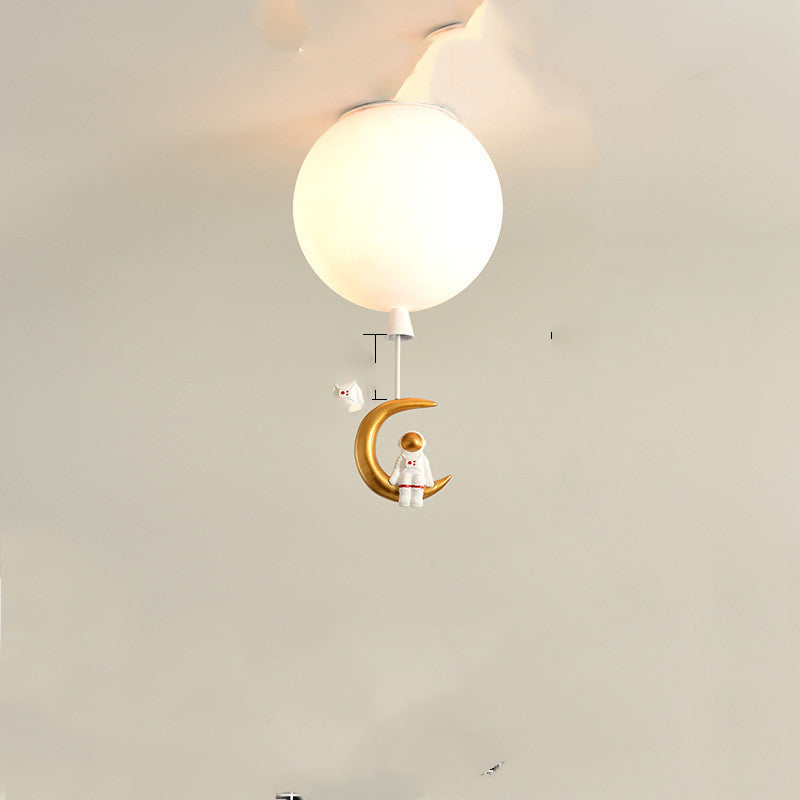 Astronaut Creative Ceiling Lamp for Kids Room | Nordic Resin LED Chandelier for Bedroom & Nursery Décor | Moon, Slam Dunk & Walking Astronaut Designs