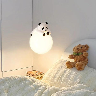 Adorable Resin Panda Pendant Lamp
