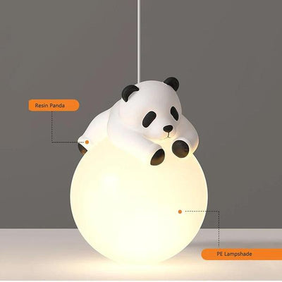 Adorable Resin Panda Pendant Lamp