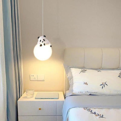 Adorable Resin Panda Pendant Lamp