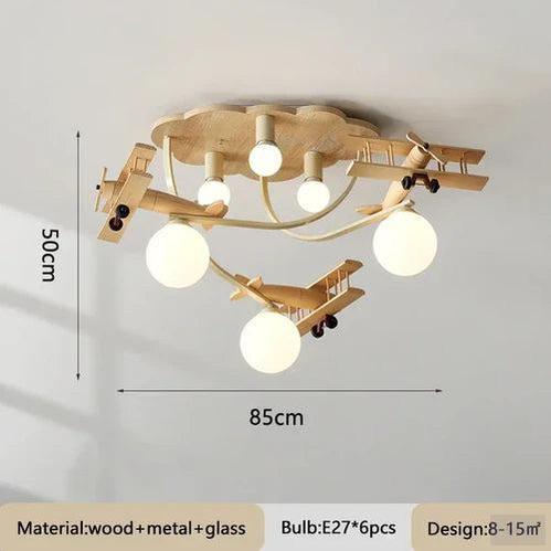 Airplane Chandelier – Wooden Plane