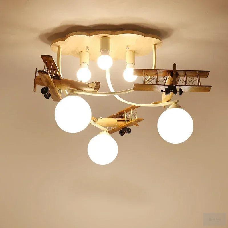 Airplane Chandelier – Wooden Plane