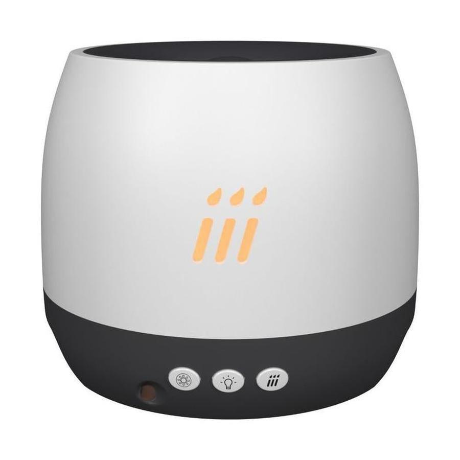 Aromatherapy Flame Diffuser – 5/7 Color LED Light Cool Mist Humidifier with Remote Control & Auto Shut-Off (USB Powered, 0.5L)