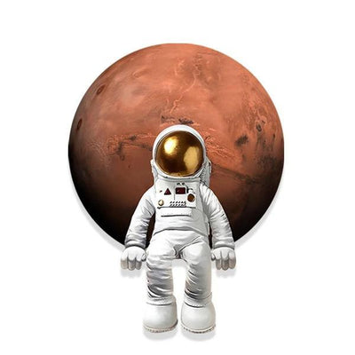 Astronaut Planet Wall Light – Plug-In Night Lamp for Kids