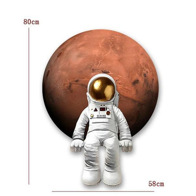 Astronaut Planet Wall Light – Plug-In Night Lamp for Kids