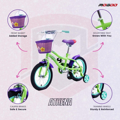 Athena 12" Kids Bicycle - Shamrock Green