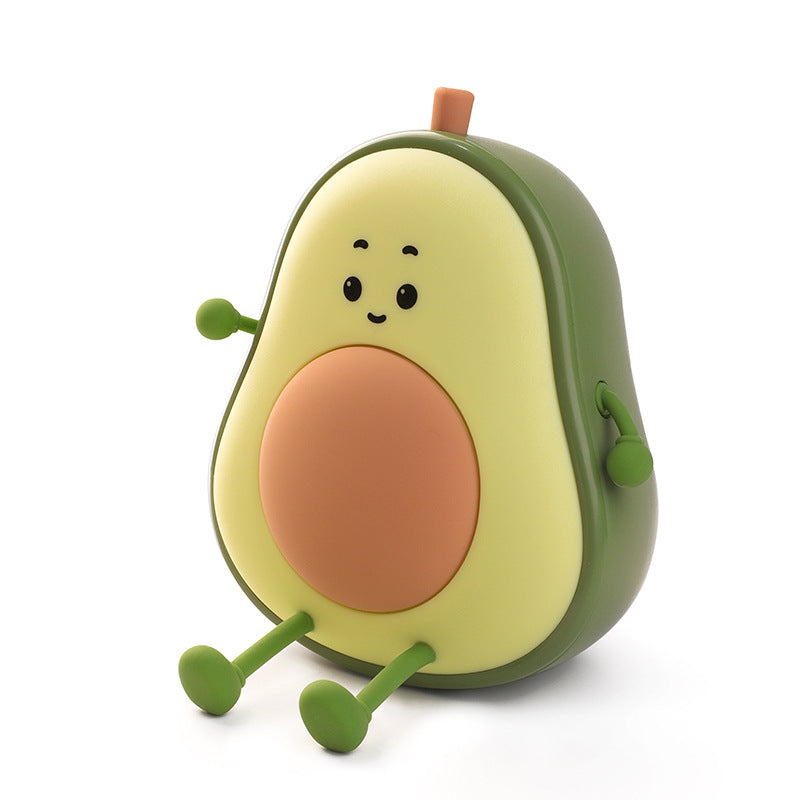 Avocado Cartoon Silicone LED Night Light – USB Rechargeable, 1200mAh Battery