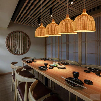 Bamboo Woven Chandelier