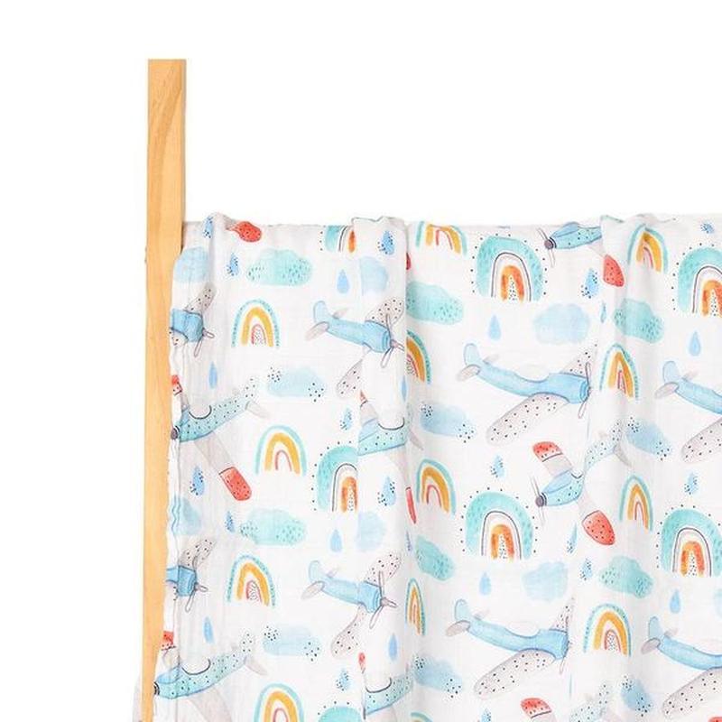 BambooSnuggle Double-Layer Bamboo Fiber Swaddle Cloth Soft & Versatile Baby Blanket