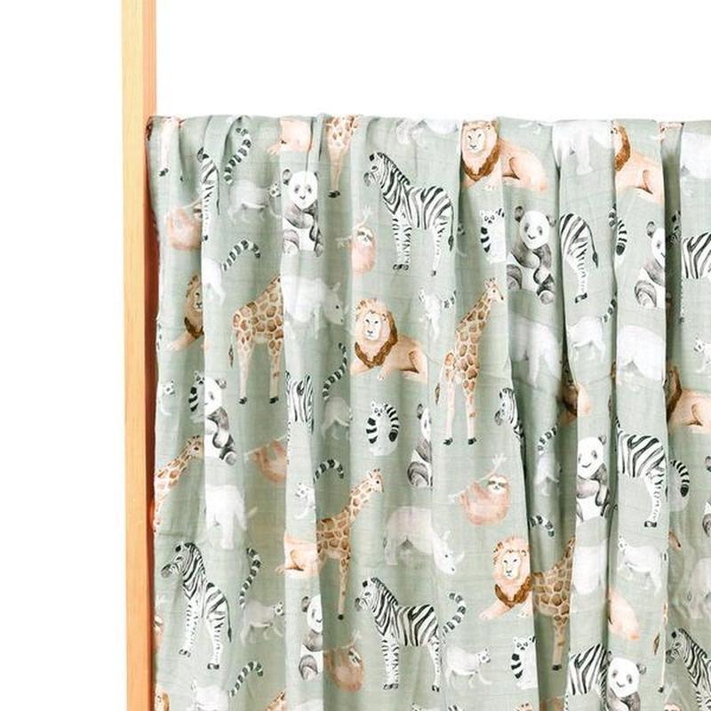 BambooSnuggle Double-Layer Bamboo Fiber Swaddle Cloth Soft & Versatile Baby Blanket