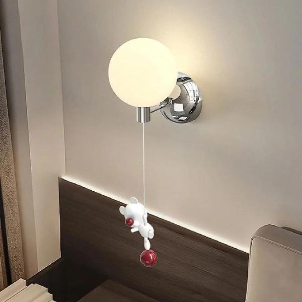 Bear Moon LED Wall Lamp – Cute Night Light for Kids
