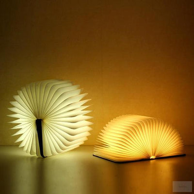 Book Shaped Rechargeable Bedside Lamp Turning And Folding