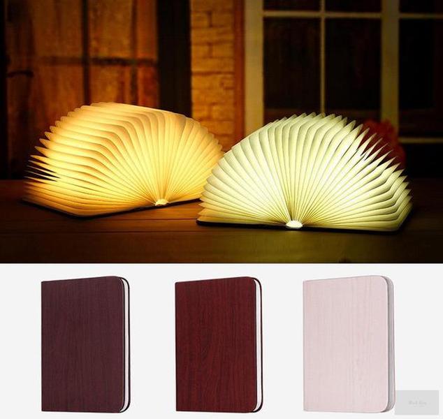Book Shaped Rechargeable Bedside Lamp Turning And Folding