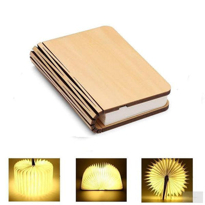 Book Shaped Rechargeable Bedside Lamp Turning And Folding