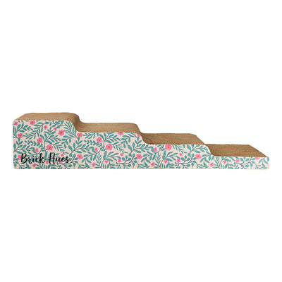 Brick Hues Cat Scratcher Step – Durable Corrugated Cardboard Cat Scratching Ramp | Multi-Level Cat Scratch Pad & Lounge for Healthy Claws (42 x 21 x 8 cm)