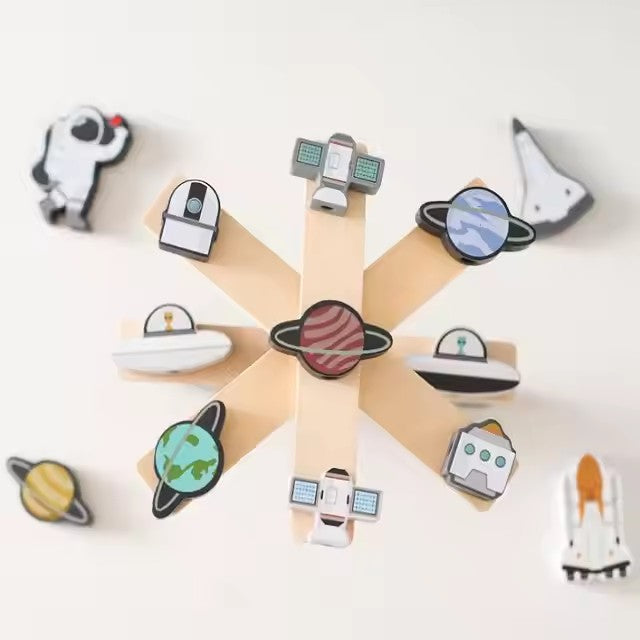 Brick Hues - Montessori Astronaut Stacking & Threading Toy (12 Months+)