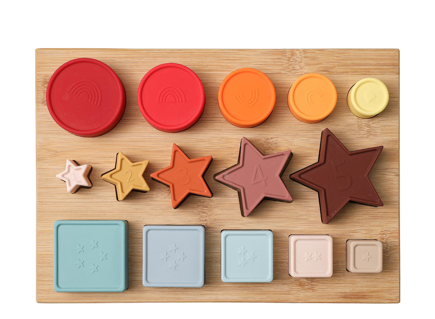 Brick Hues – Montessori Silicone Stacker, Shape Sorter & Puzzle (12 Months+)