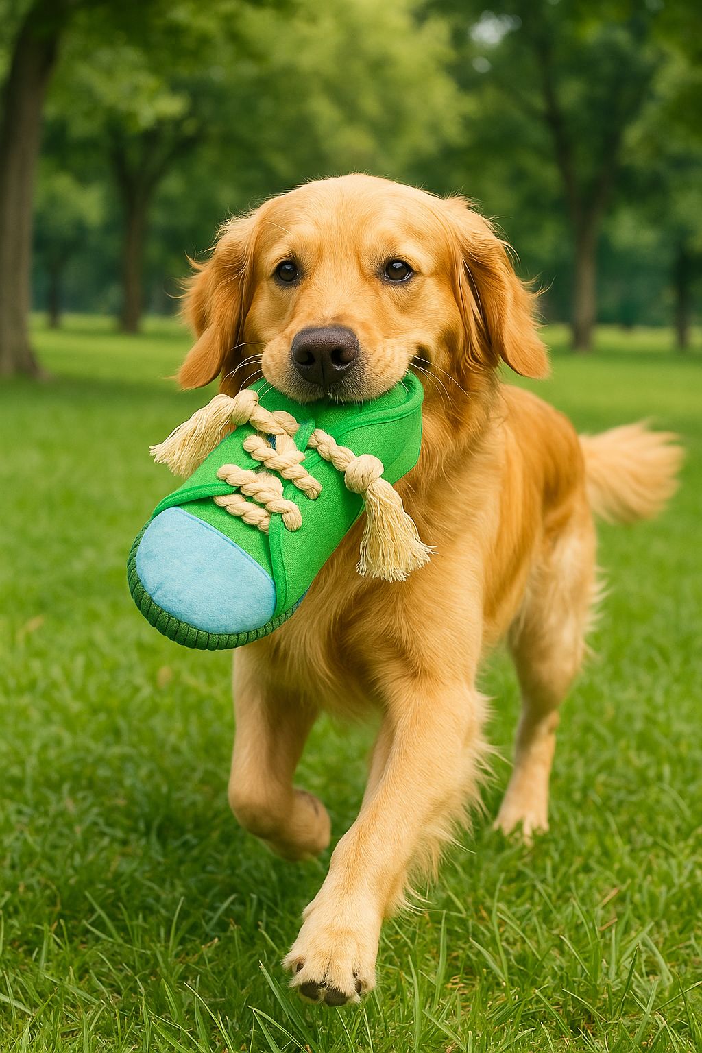Brick Hues Sneaker Rope Dog Toy – Durable Chew, Tug & Fetch Toy for Puppies, Small, Medium & Large Dogs | Interactive, Non-Toxic, Washable Pet Toy (25cm, 56g, Green)