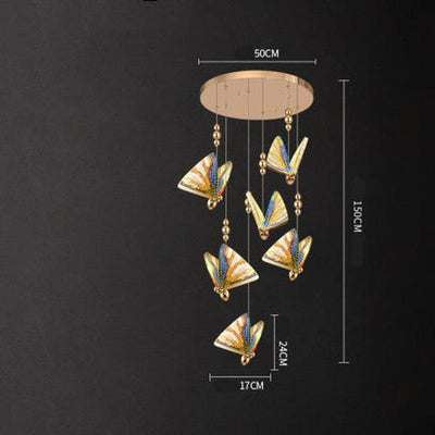 Butterfly Chandelier Bedside Enamelled