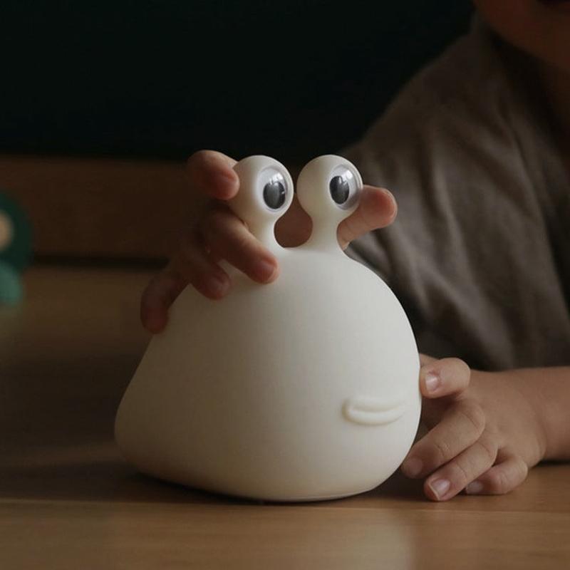 Cartoon LED Touch Night Light – USB Powered White Light Lamp