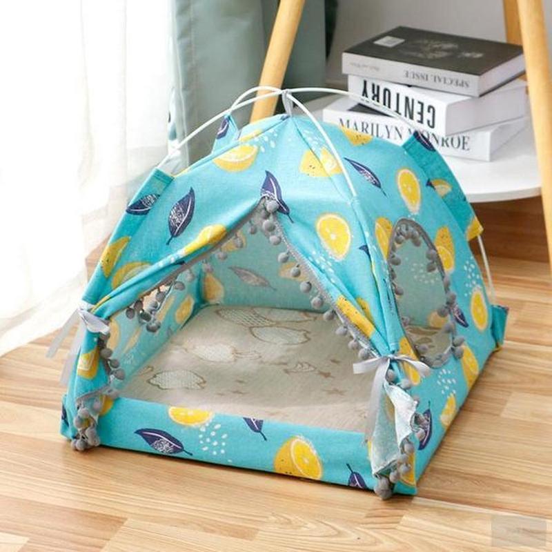 Cat Tent House Bed – Foldable Indoor Pet Nest for Cats &amp; Small Dogs | Soft Cloth Kennel in Multiple Sizes (S–XL) &amp; Colors