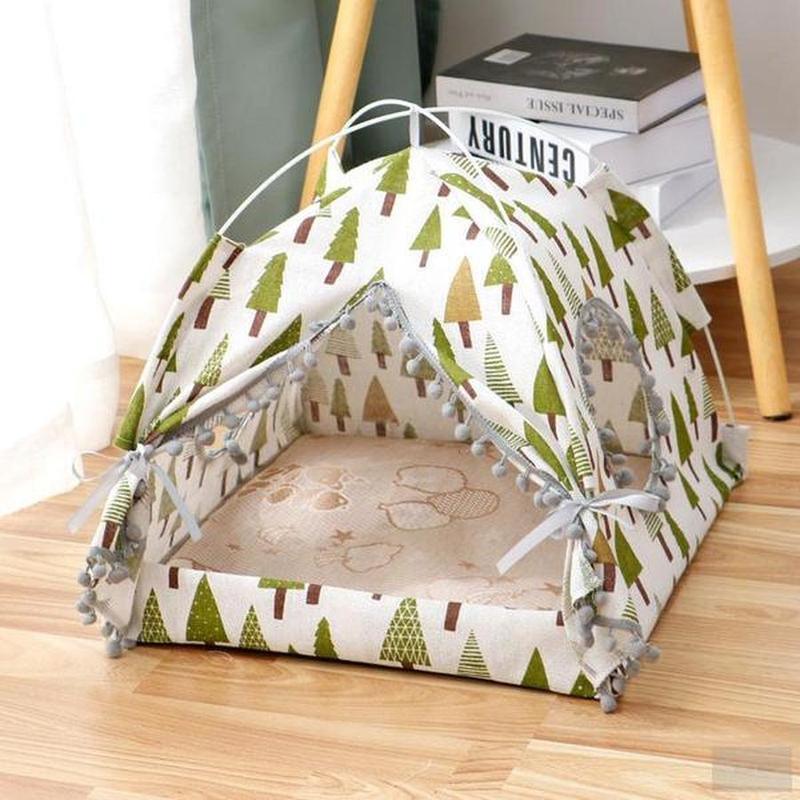 Cat Tent House Bed – Foldable Indoor Pet Nest for Cats &amp; Small Dogs | Soft Cloth Kennel in Multiple Sizes (S–XL) &amp; Colors