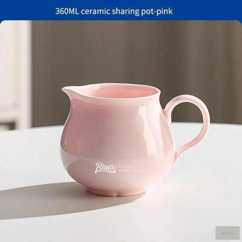 Ceramic Hand Brewing Pour Over Teapot with Dripper Filter Cup Set