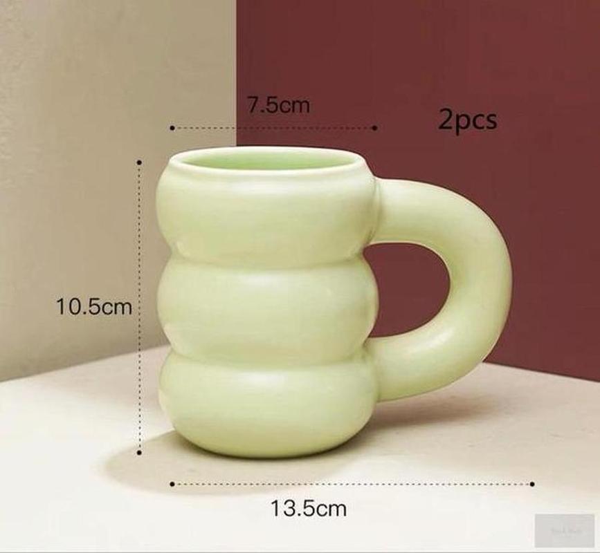 Ceramic Mug Tire Design Thick Handle