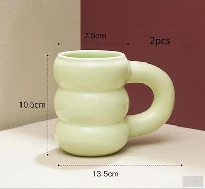 Ceramic Mug Tire Design Thick Handle