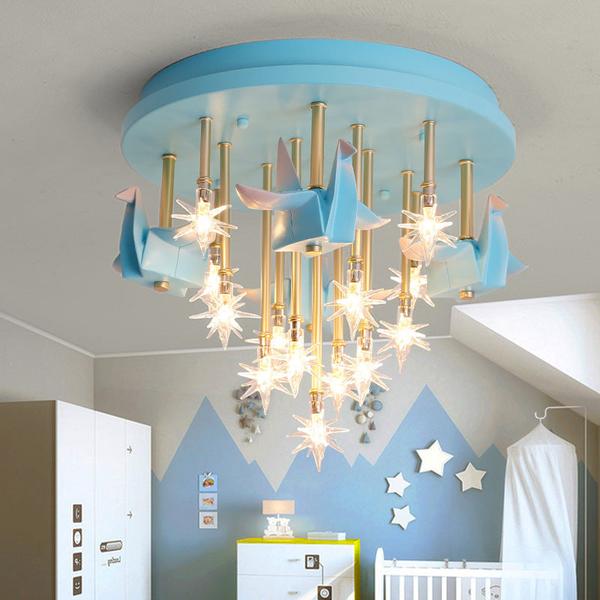 Children's Bedroom Ceiling Lamp Girl Princess Chandelier