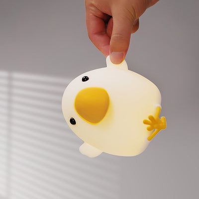 Cloth Bird Cartoon LED Night Light – Soft Silicone USB Rechargeable Lamp