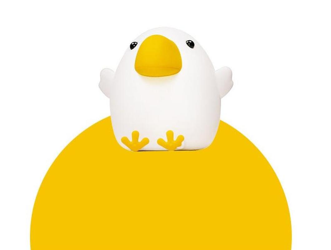 Cloth Bird Cartoon LED Night Light – Soft Silicone USB Rechargeable Lamp