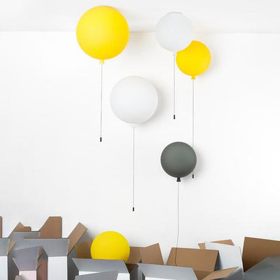Color Bubble Glass Balloon Ceiling Chandelier In Bedroom