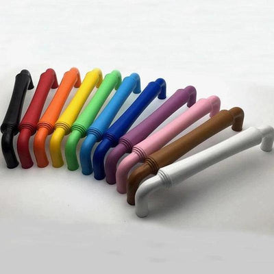 ColorSplash 128mm Furniture Handles 5" Cabinet & Drawer Pulls (White, Blue, Green, Purple)