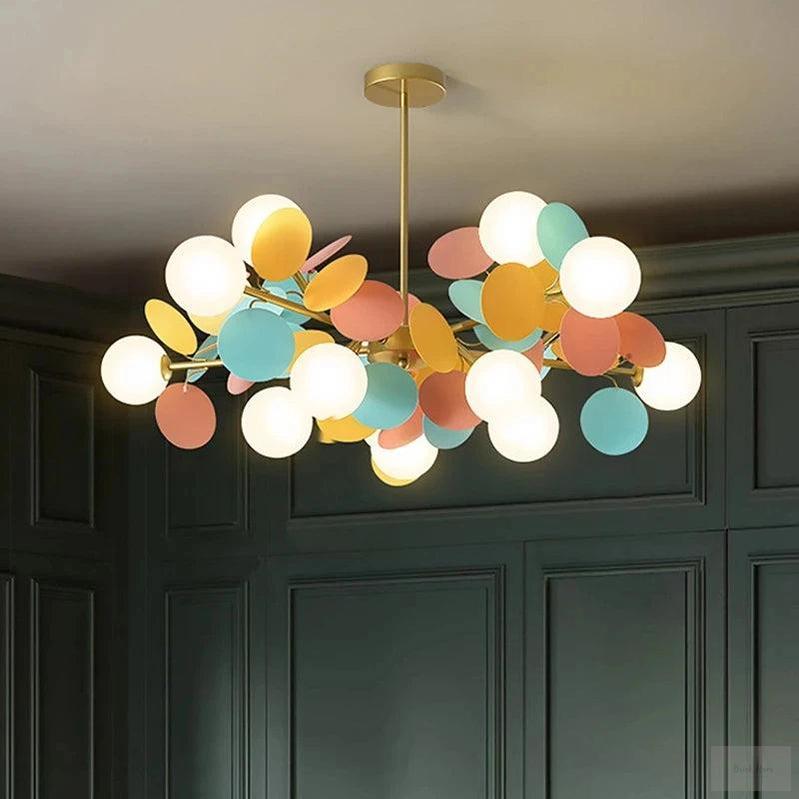 Colored Flower LED Chandelier